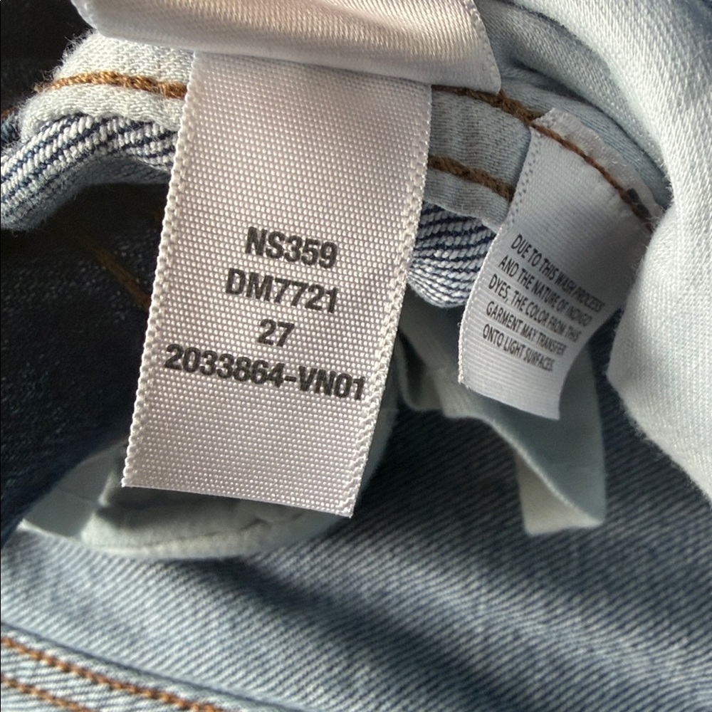 Madewell Tapered Trouser Jeans Calvert Wash Size 27 High Rise Denim NS359 - Picture 7 of 8